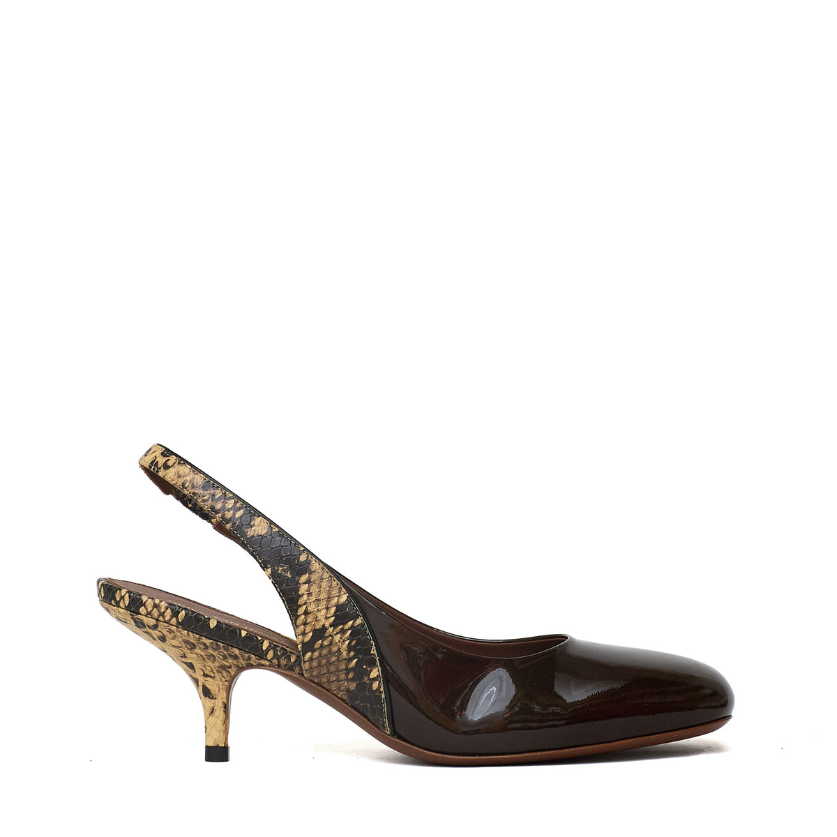 Leather slingback pumps