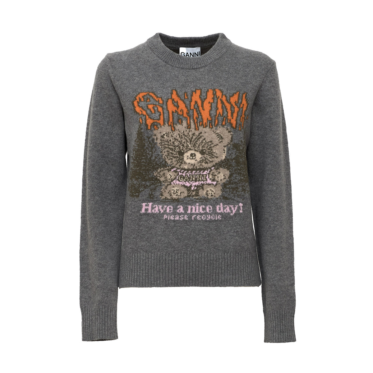 Graphic Wool Sweater Teddy