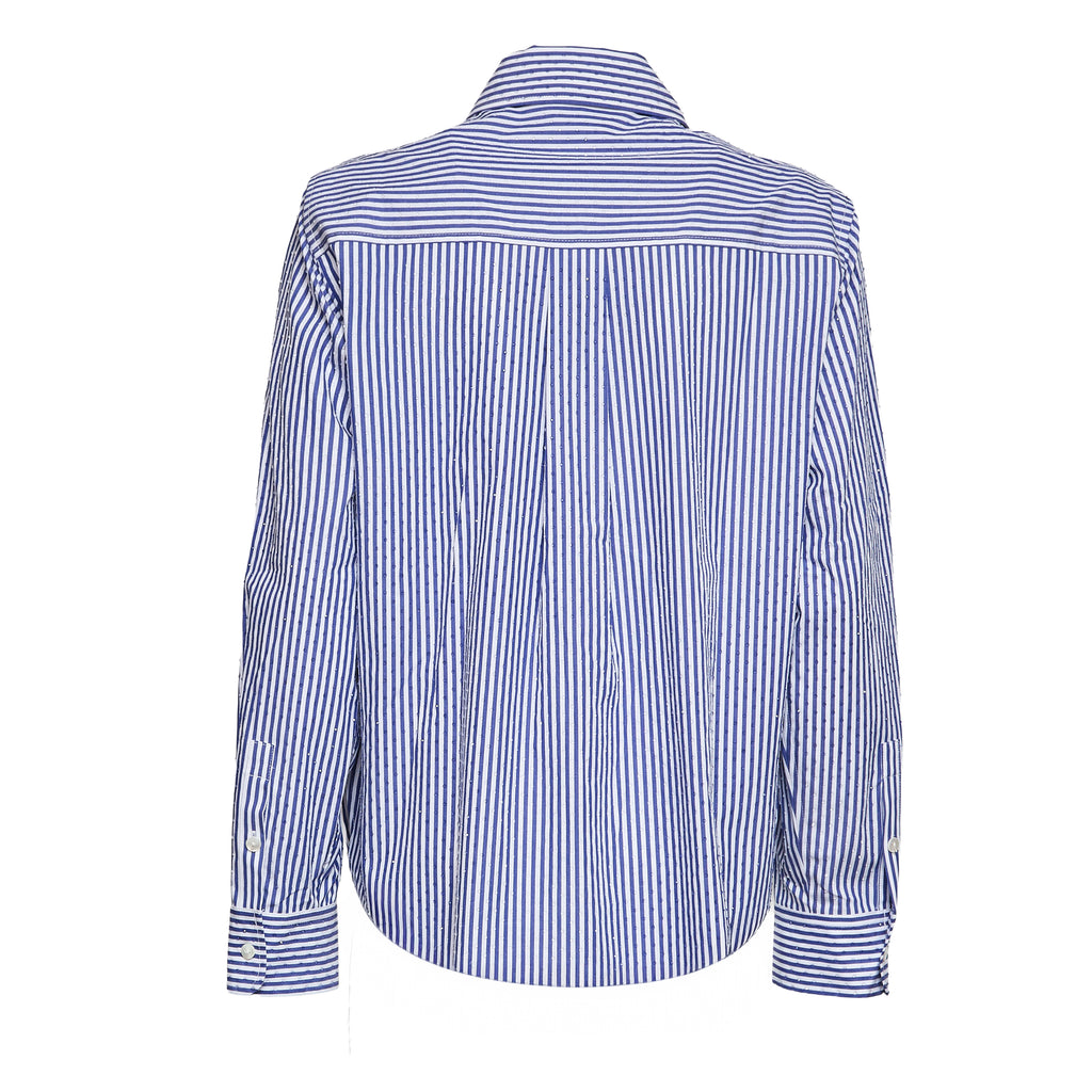 Camicia Cashine A Righe Con Cristalli