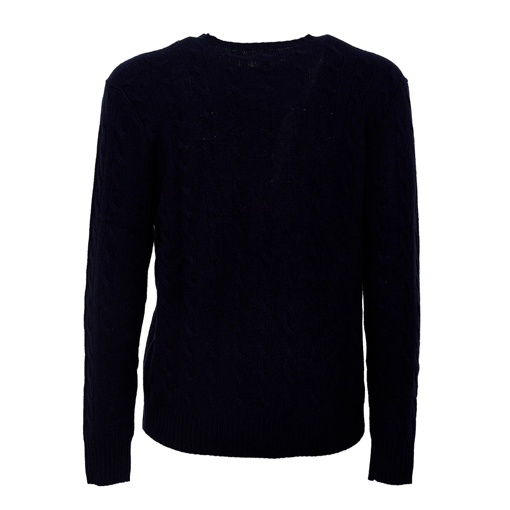 Cable-Knit Crewneck Pullover In Wool, Cashmere