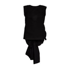 Top Jelani Senza Maniche Con Fiocco