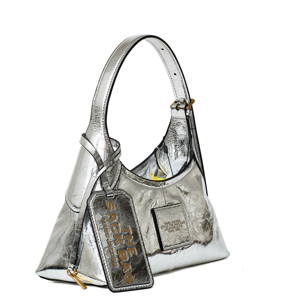 The Small Belted Sack Metallic Crinkle