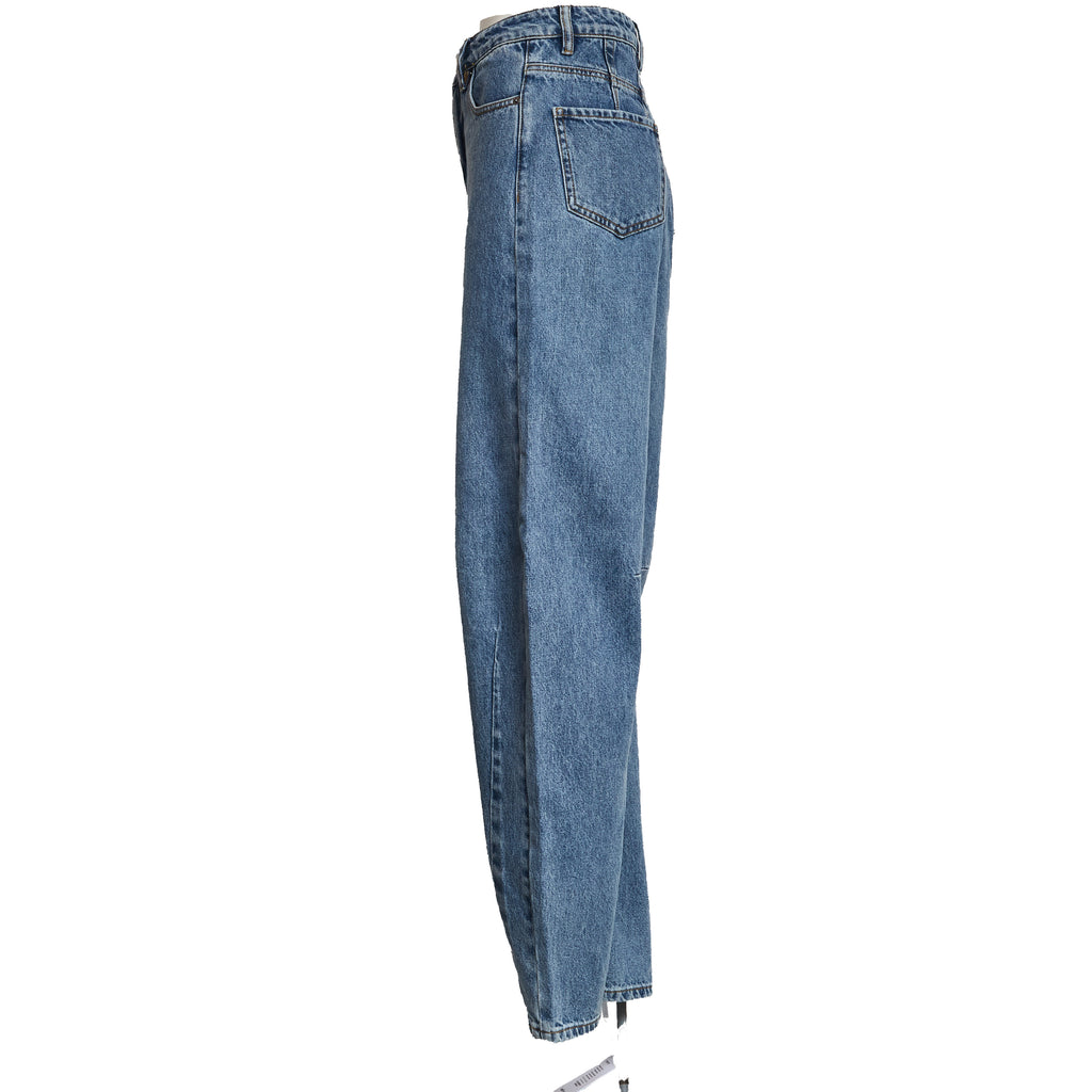 Blue Barrel Leg Jeans