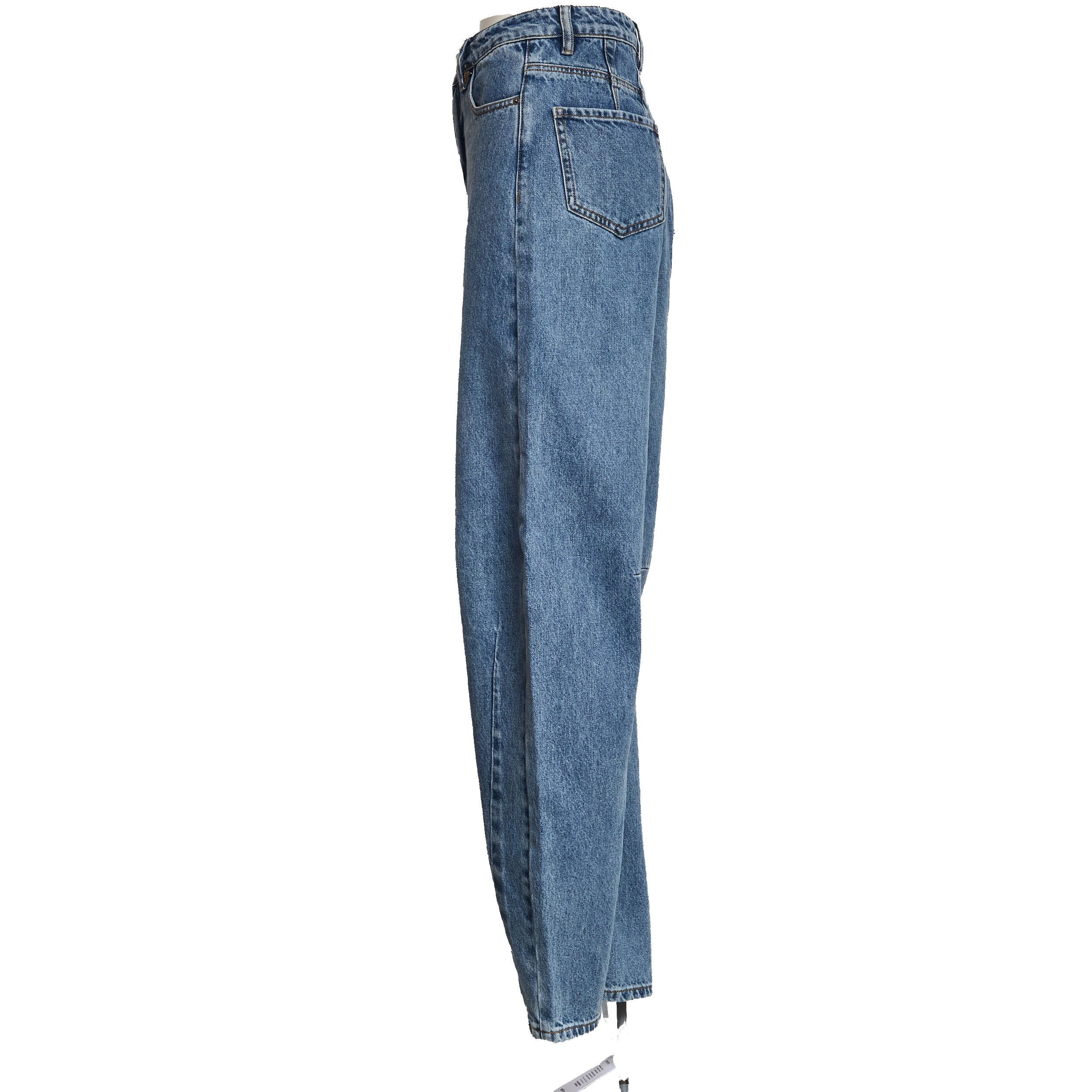 Blue Barrel Leg Jeans