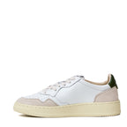 Sneakers Medalist Low In Pelle, Suede Bianco, Verde Bronzo