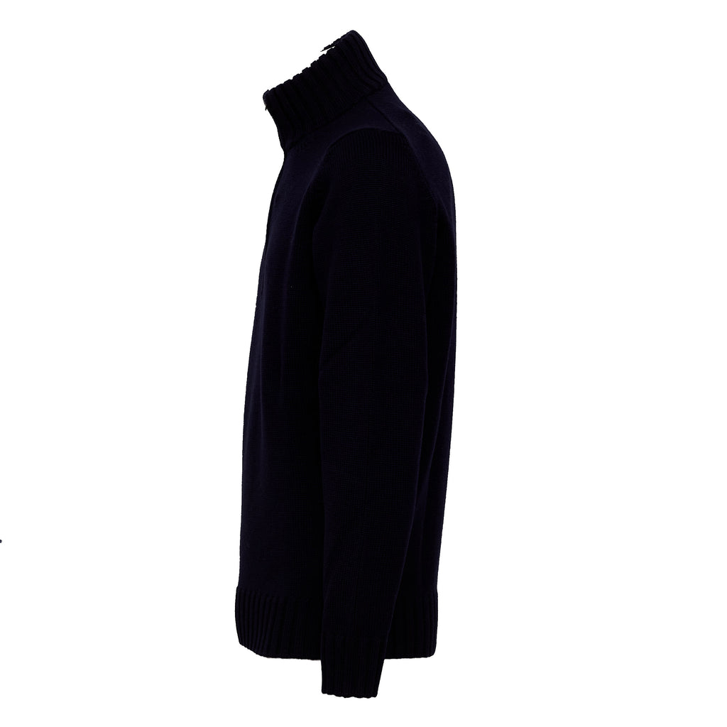 Maglia Mezza Zip In Lana Merino