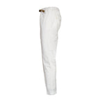 Pantaloni Lunghi In Tela Panaché Con Coulisse