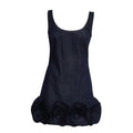 Indigo Denim 3D Flower Mini Dress