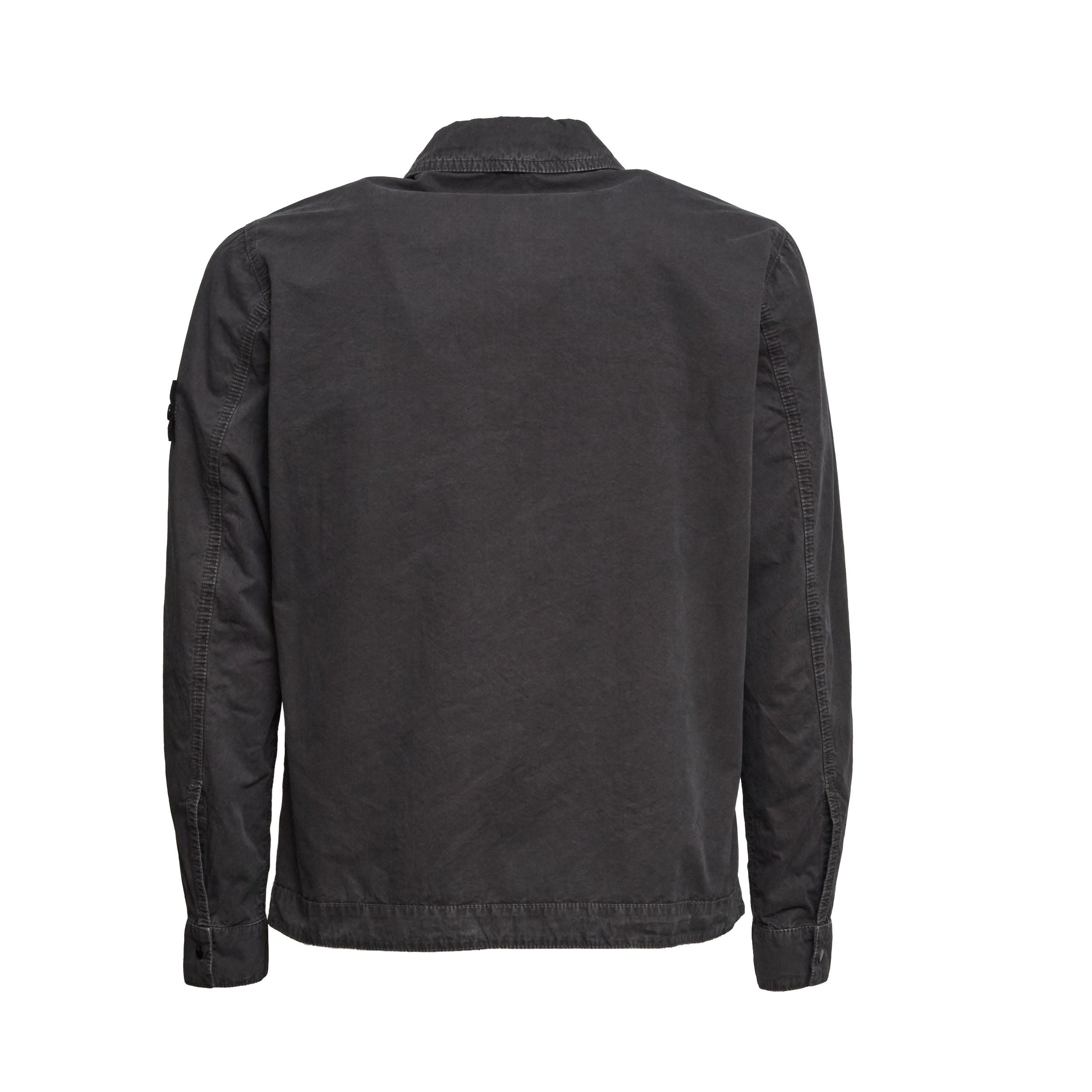 Overshirt Brushed Organic Cotton Canvas Old Effect