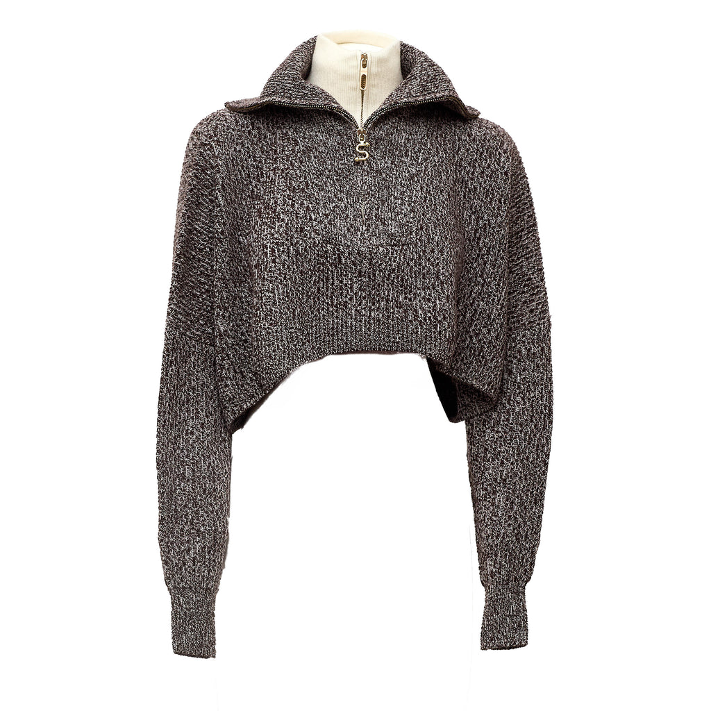 Maglia Rive Mezza Zip In Lana, Cashmere