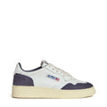 Sneakers Medalist Low In Pelle Soft Bianca, Suede Beige