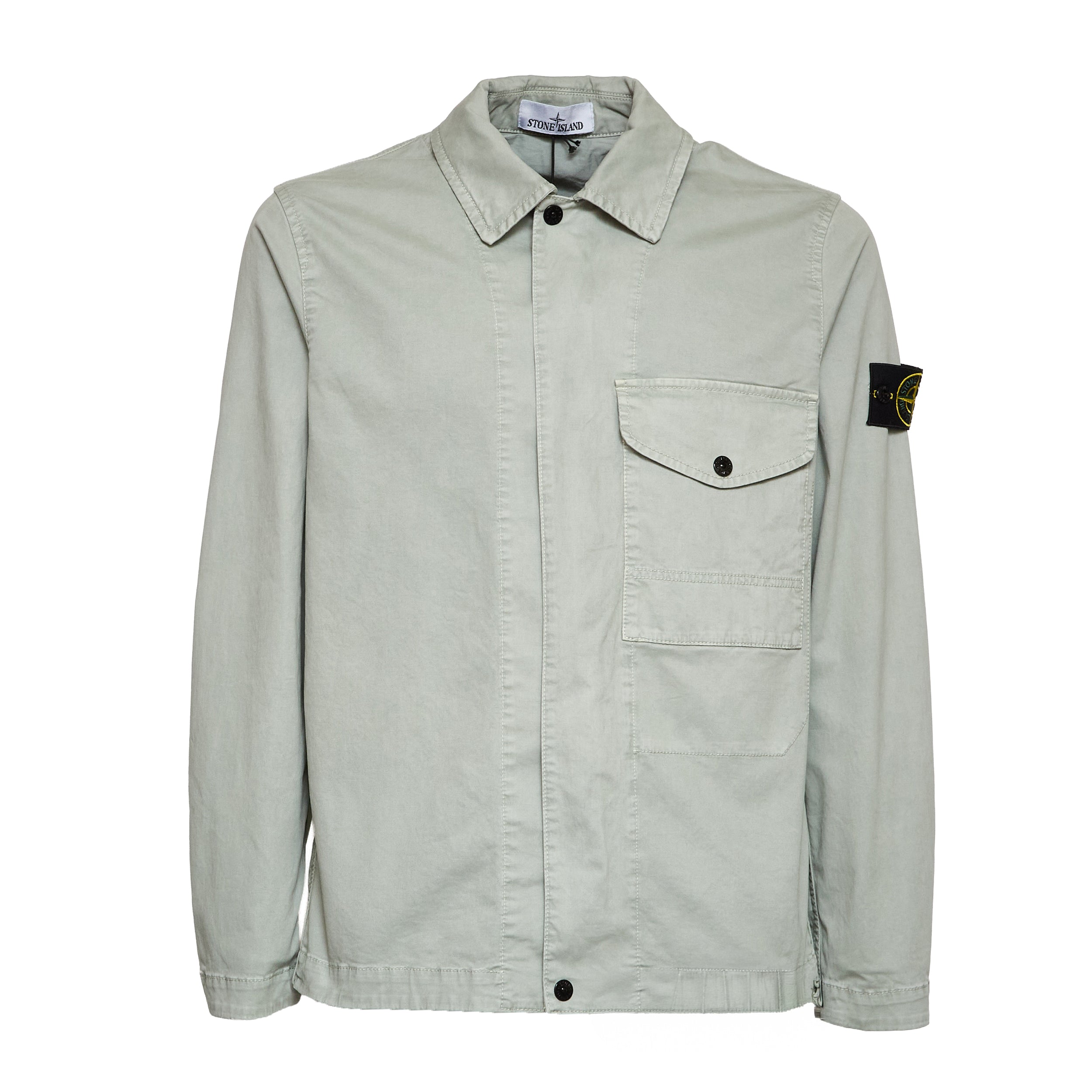 Overshirt Organic Cotton Stretch Broken Twill Old Effect