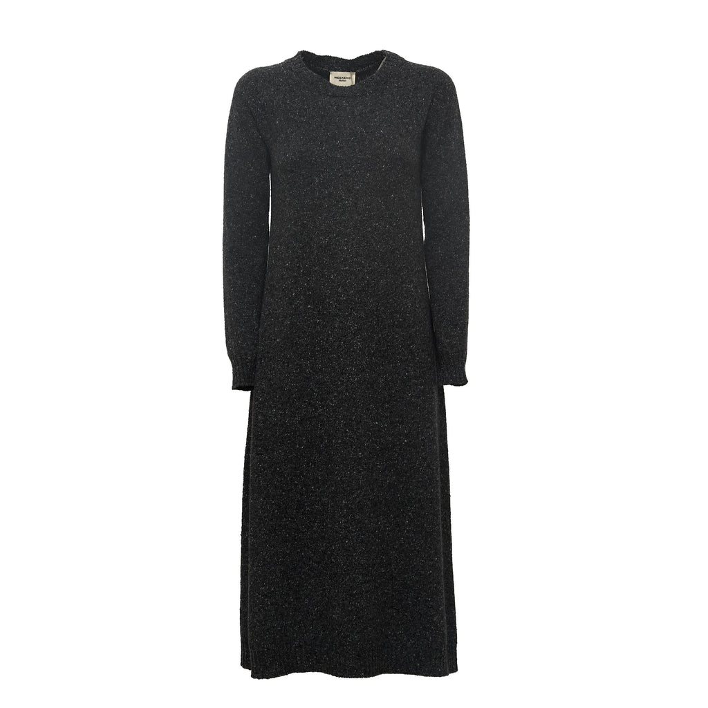 Abito Goccia In Maglia Filato Tweed