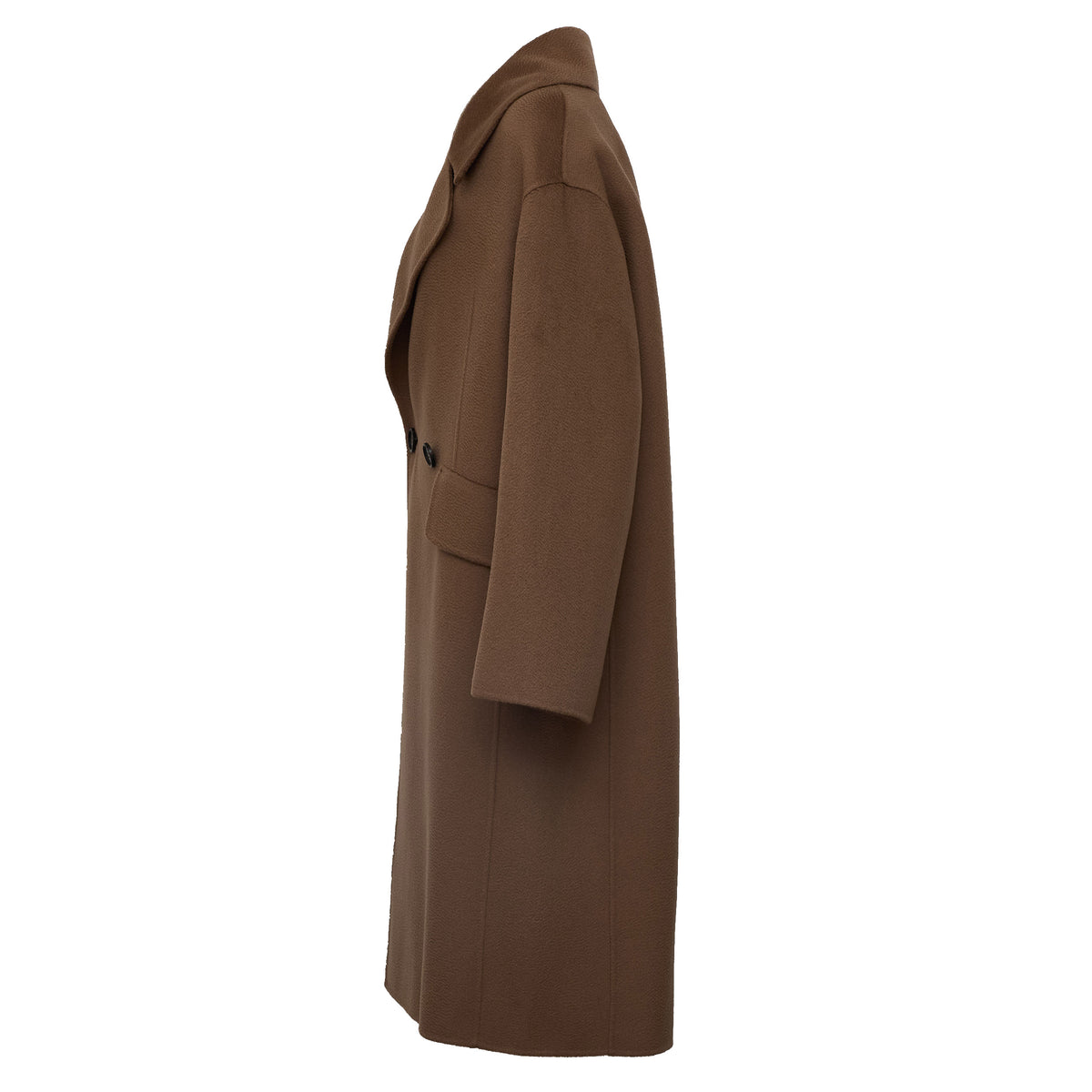 Cappotto Bruno In Lana, Cashmere Zibellinato