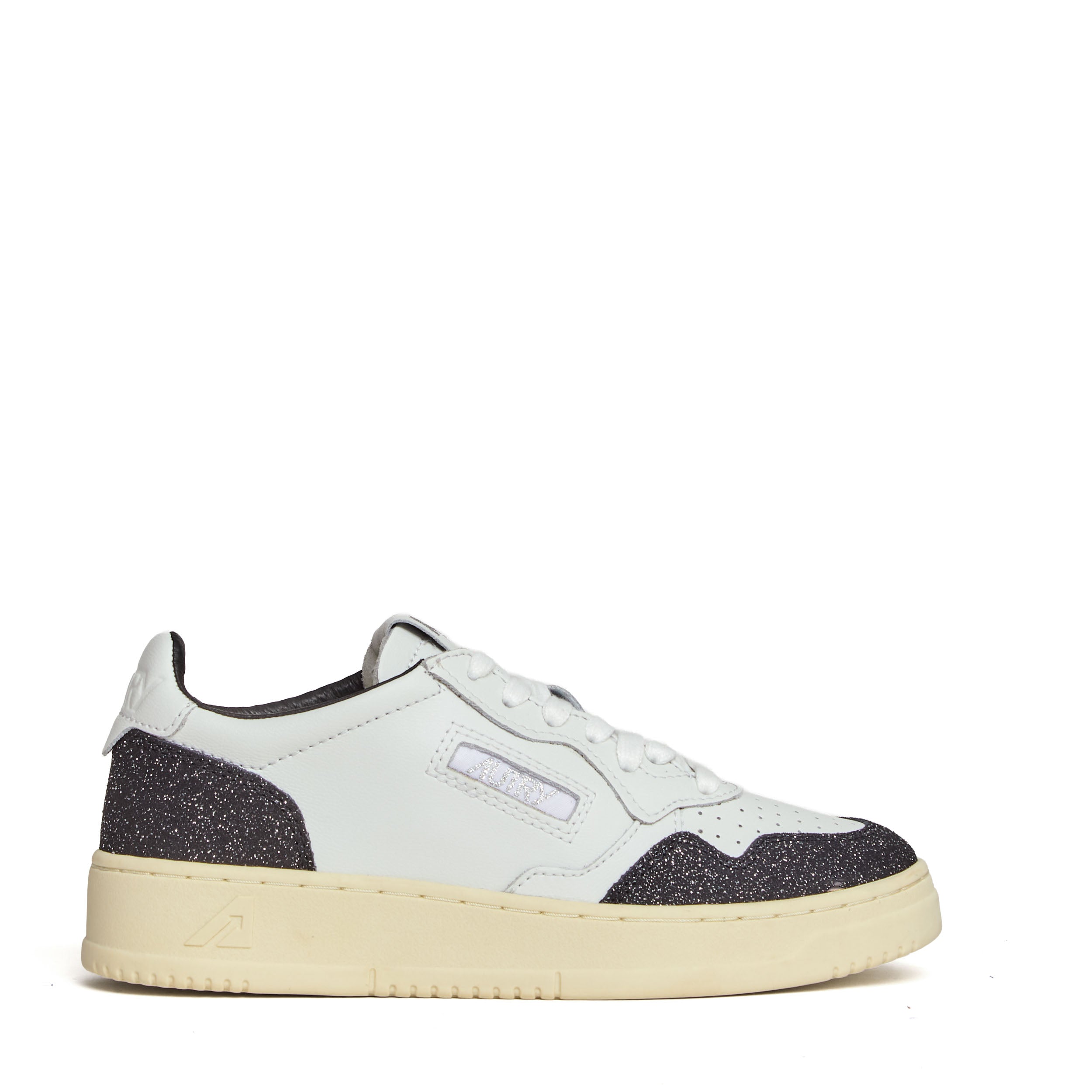 Sneakers Medalist Low In Pelle Soft Bianca, Off Black