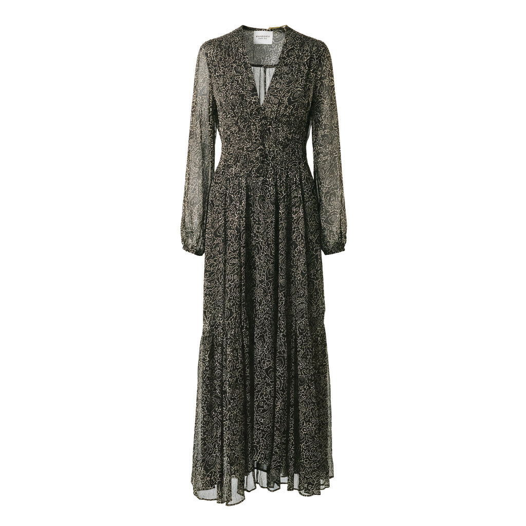 Briane Crinkled Chiffon Dress
