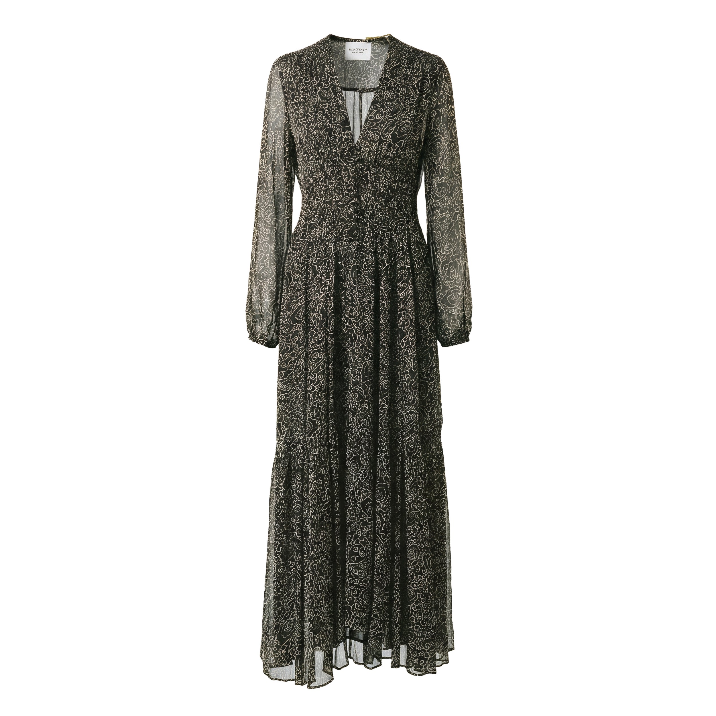 Briane Crinkled Chiffon Dress