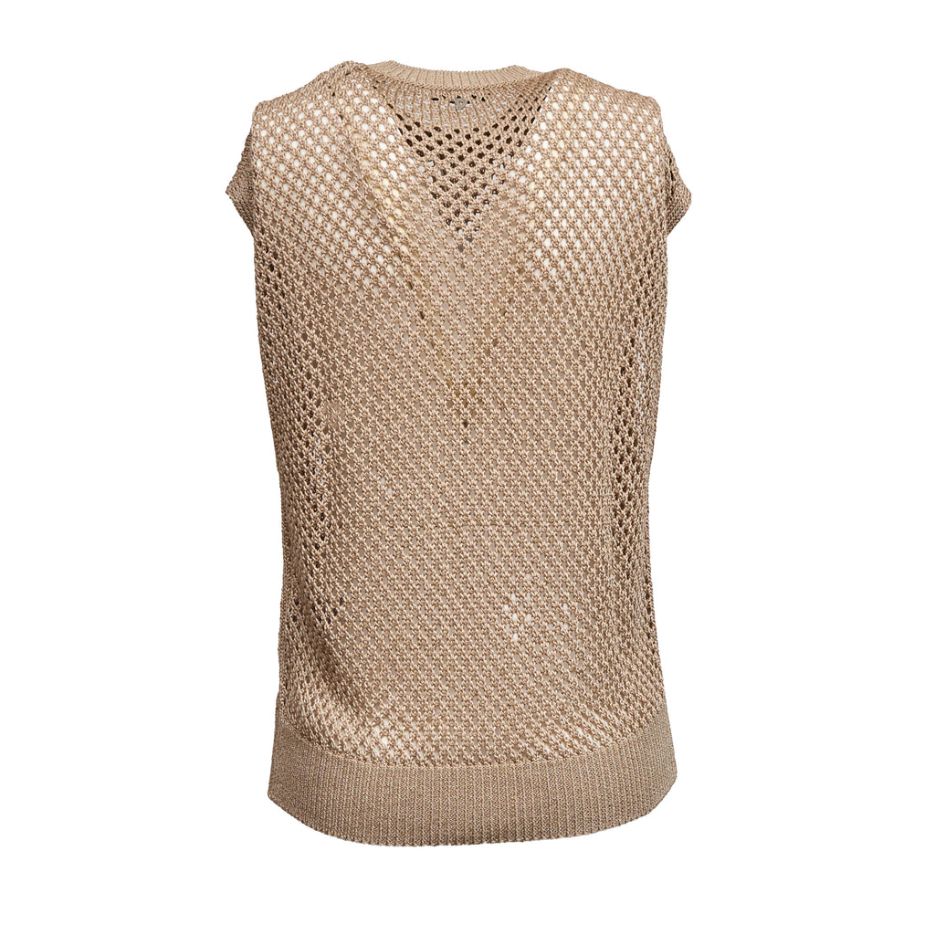 Gilet Regular In Cordonetto Traforato F.5