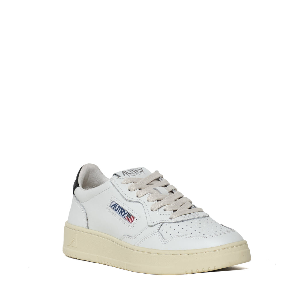 Sneakers Medalist Low In Pelle Bianca, Nera