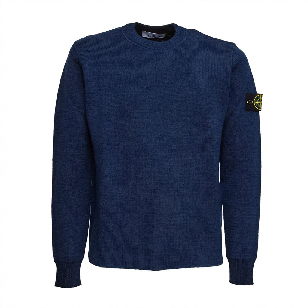 Maglia Girocollo Rubberised RWS Wool + Organic Cotton Double