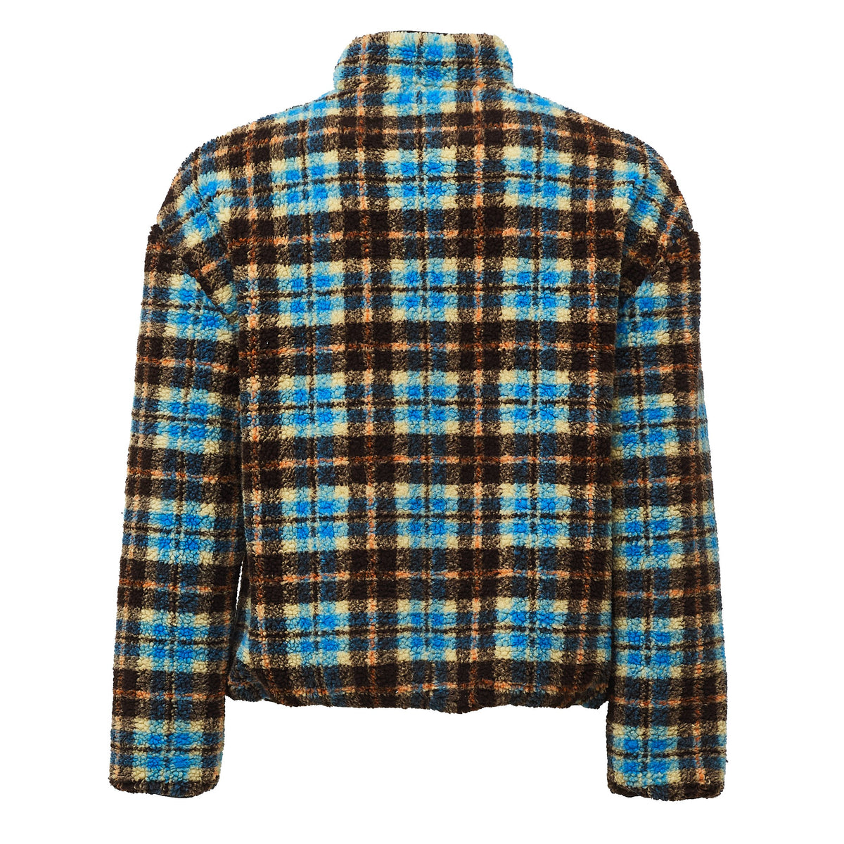 Checked Sherpa Half Zipped Jacket