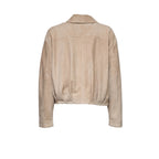 Goat Suede Leather Bomber