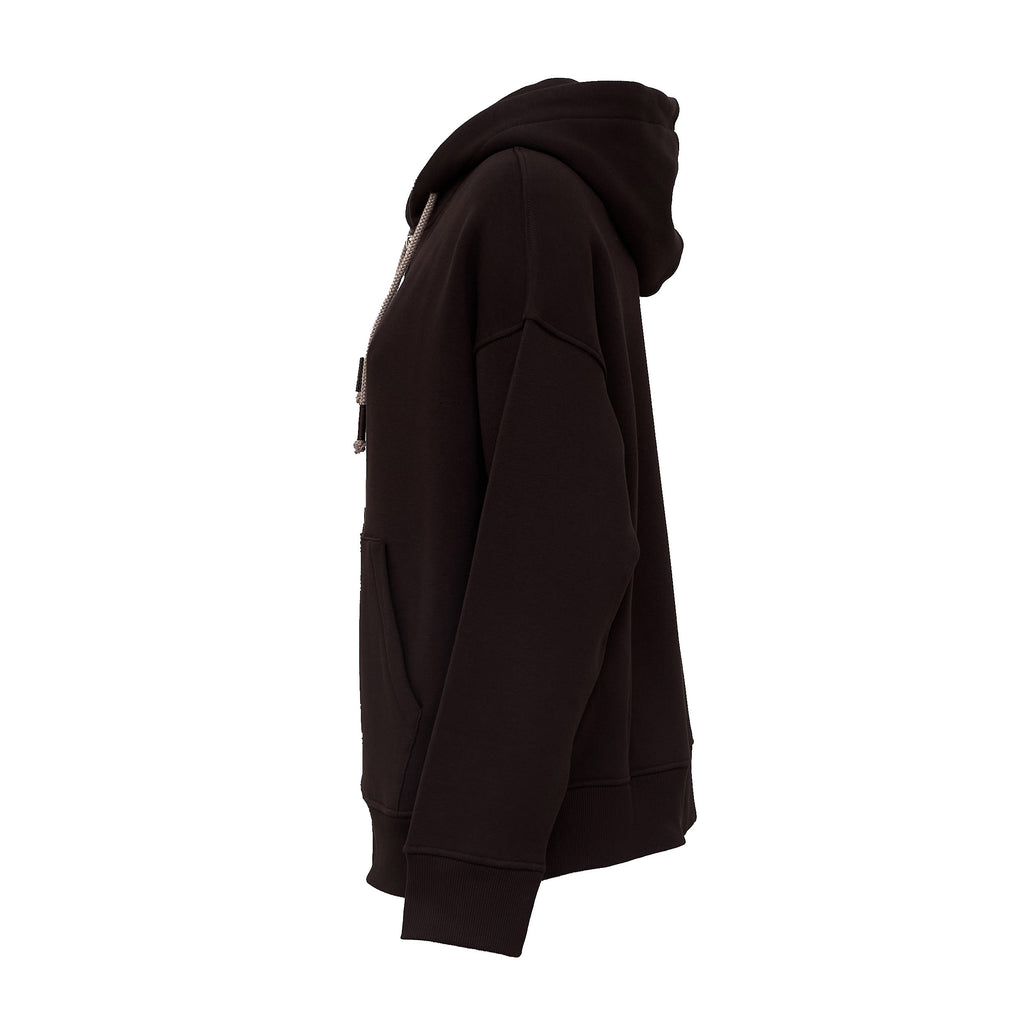 Felpa Gentile Cappuccio, Zip