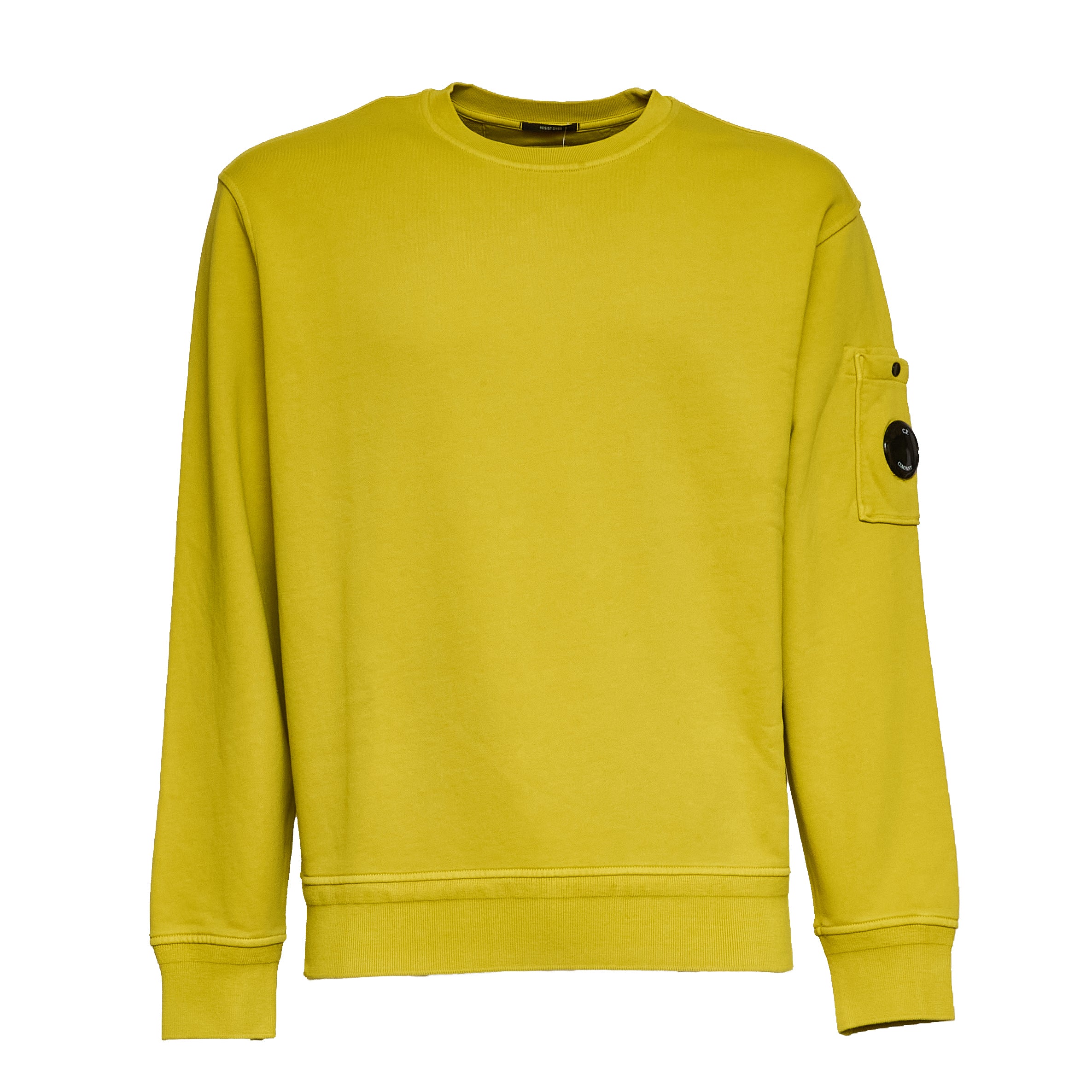 Cotton Diagonal Fleece Crewneck Lens Sweatshirt