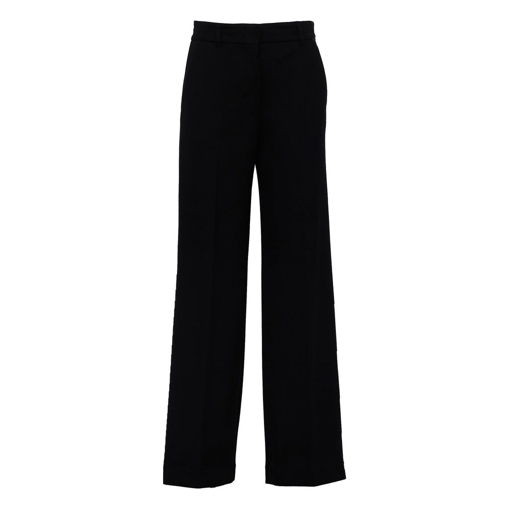Pantaloni Euforia In Jersey Micropiquet Di Lana, Cotone
