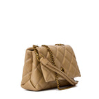 The Slim Dual Chain Shoulder Quilted Leather Dual Bag