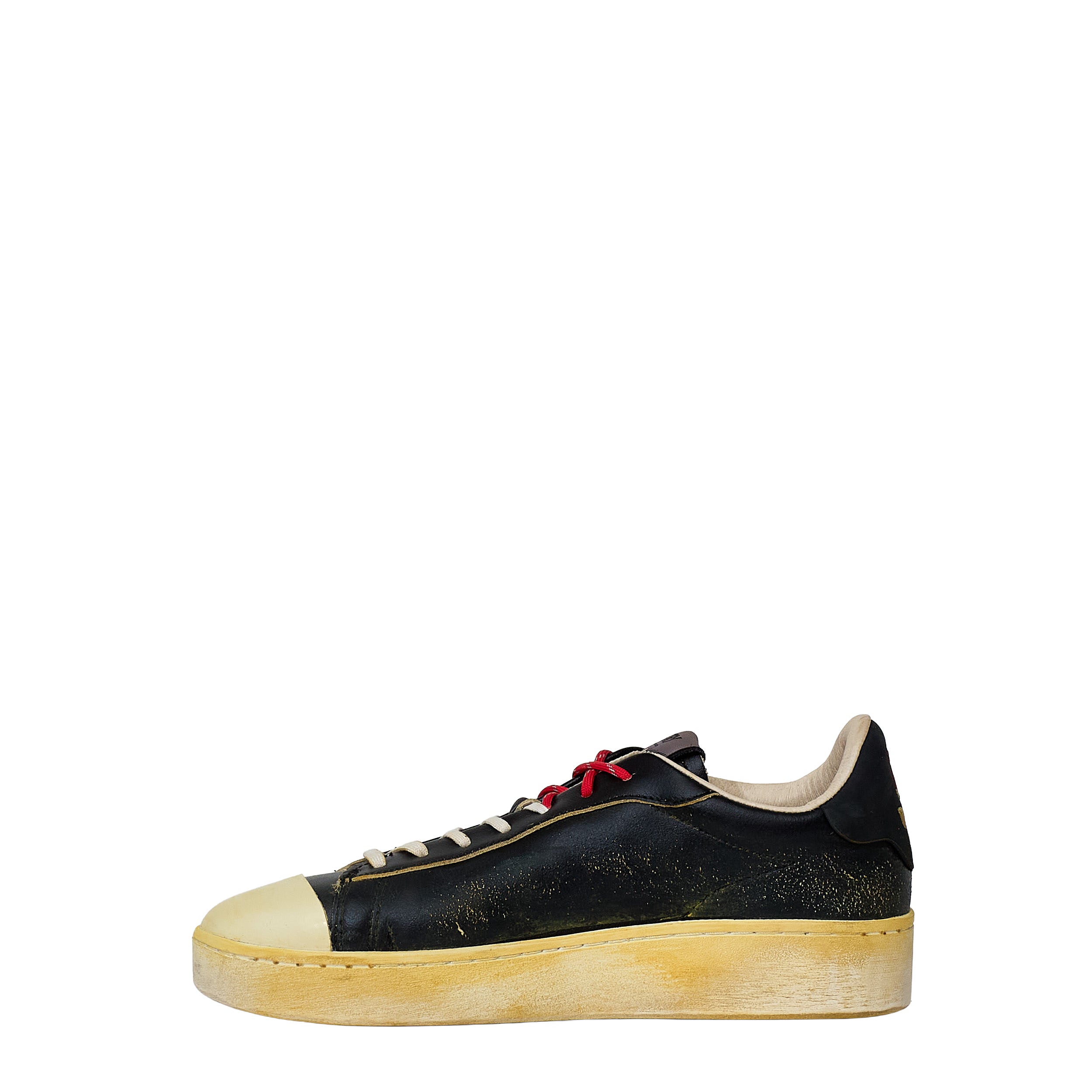 Sneakers Dallas Vintage Low In Pelle, Nabuk Nera