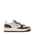 Sneakers Medalist Low In Suede Larminato Argento, Mustang Sugar
