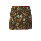 Jacquard Arabesque Cream Matelasse Mini Skirt