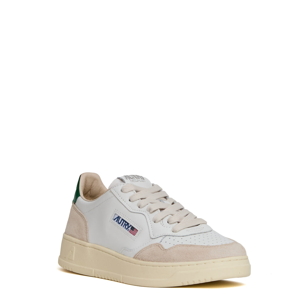Sneakers Medalist Low In Pelle Bianca, Amazon E Suede Beige