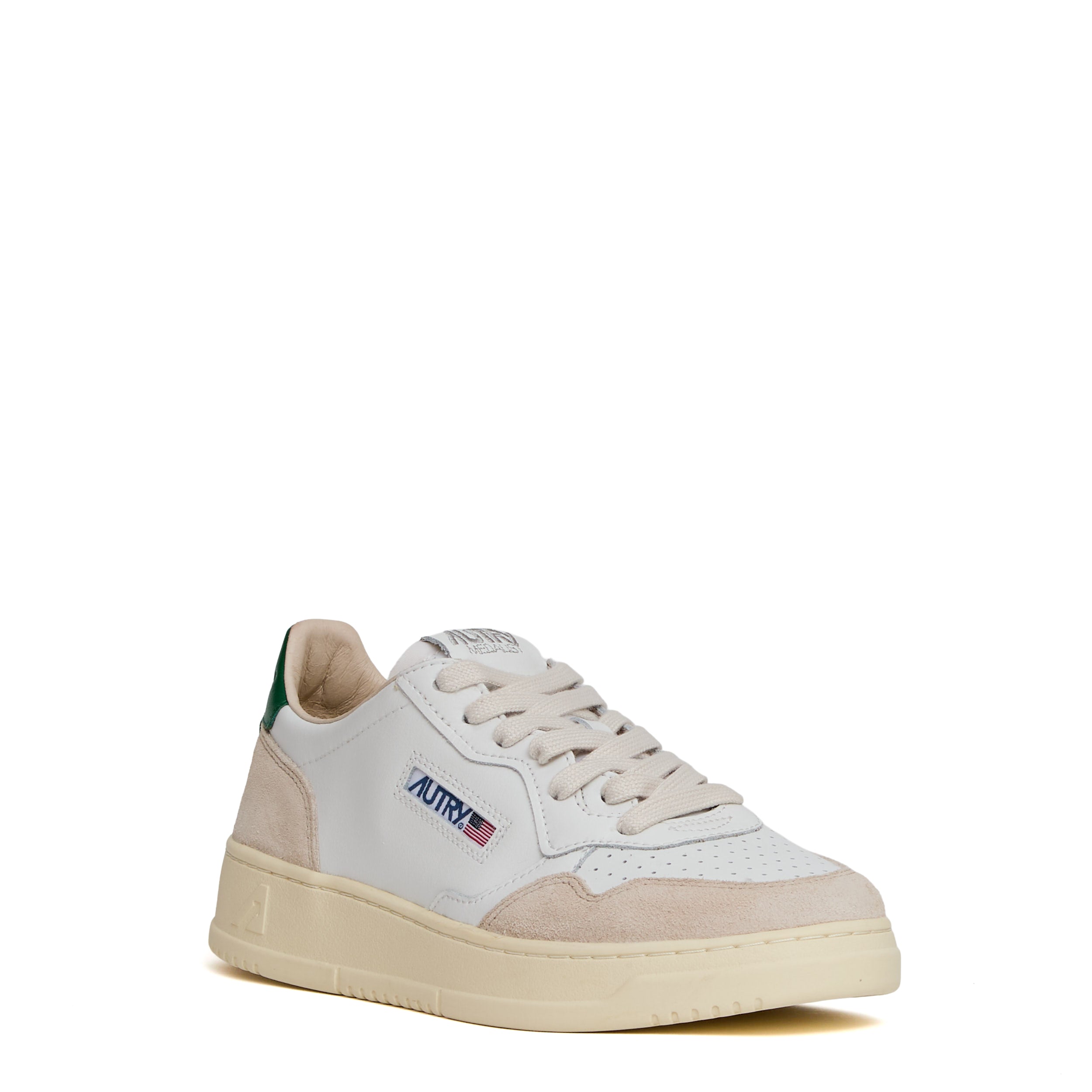 Sneakers Medalist Low In Pelle Bianca, Amazon E Suede Beige