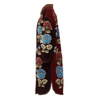 Mixed Delhi Floral Midi Fleece Coat