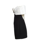 Black Crepe Flower Mini Dress