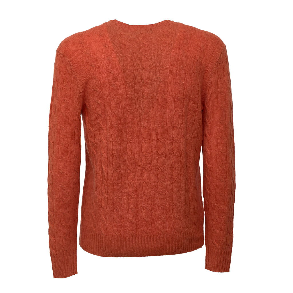 Cable-Knit Crewneck Pullover In Wool, Cashmere