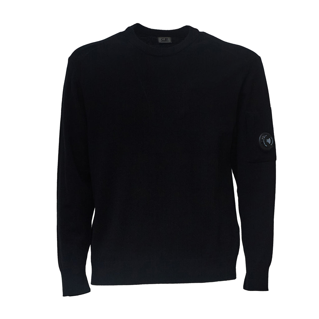 Extrafine Merino Wool Lens Crewneck Sweater