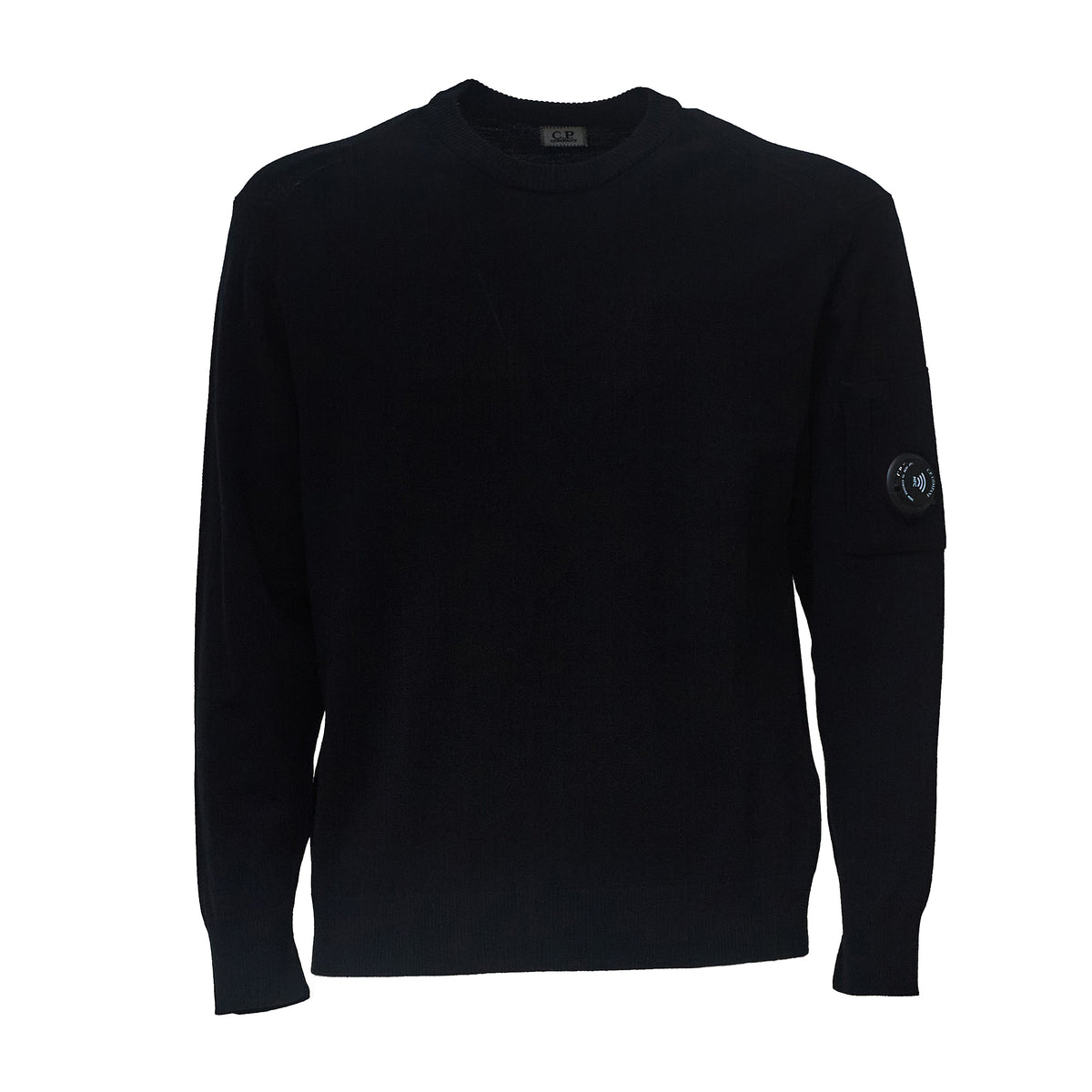 Extrafine Merino Wool Lens Crewneck Sweater