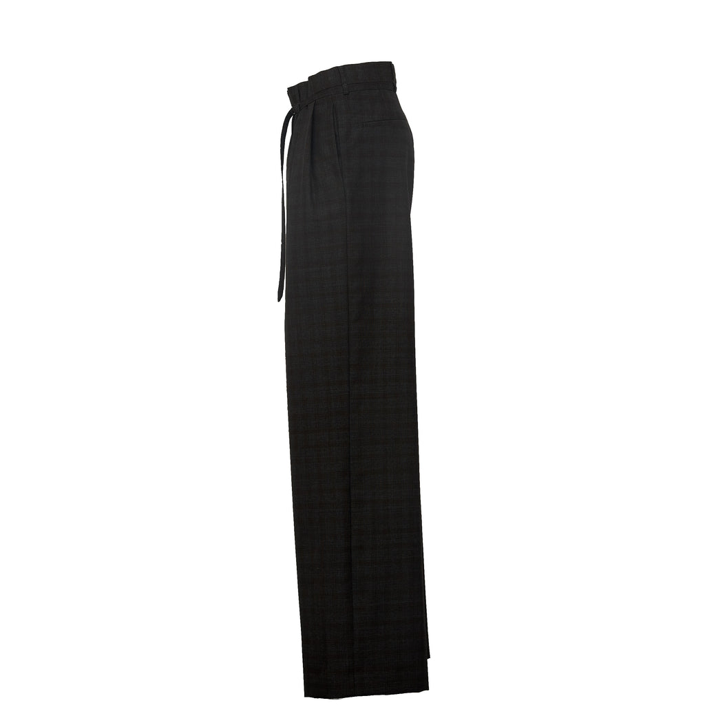 Peacha Pants Yarn Dyed Abstract Check Wool
