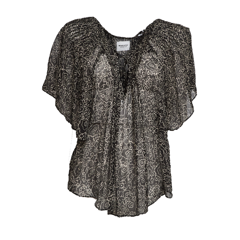 Neslya Crinkled Chiffon Top