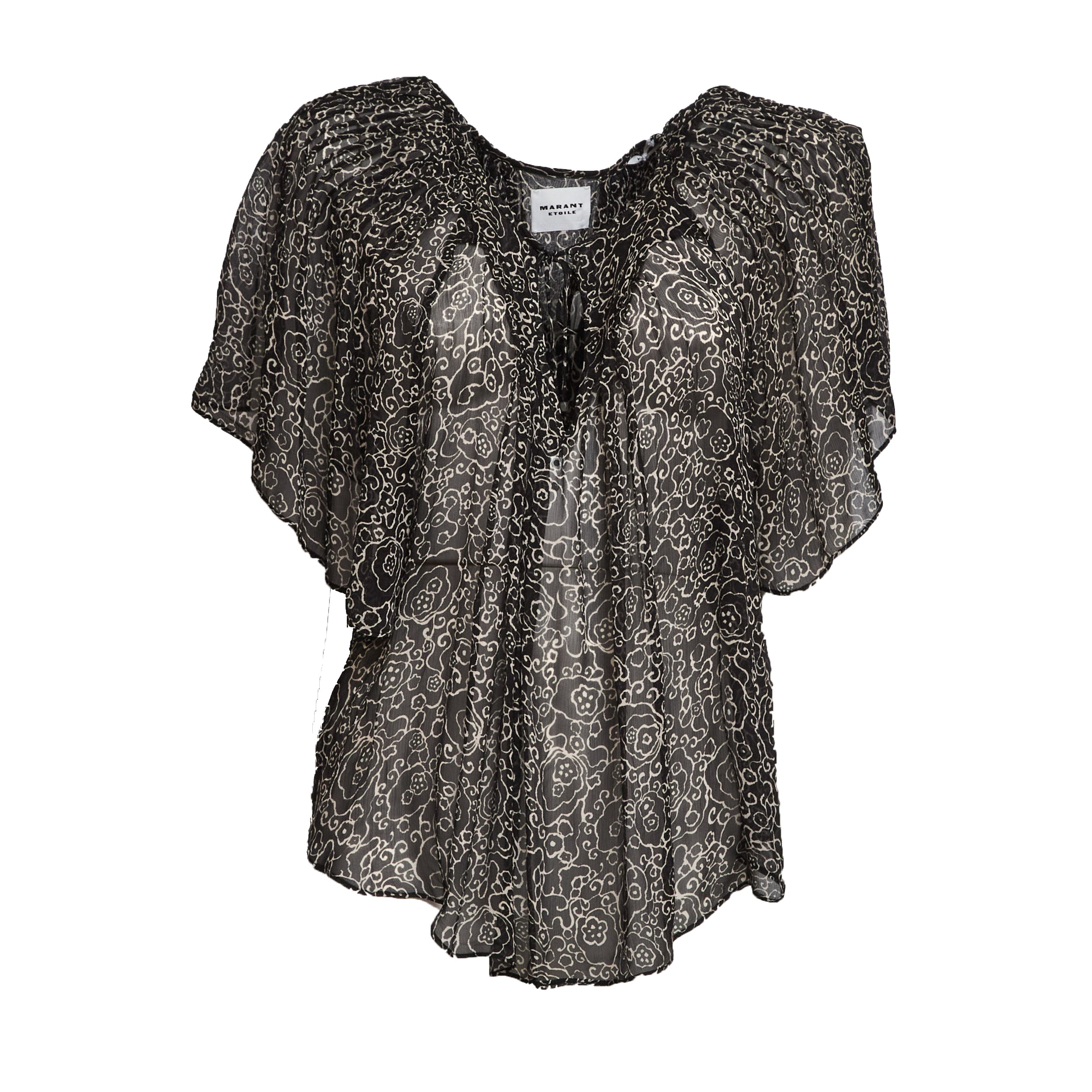 Neslya Crinkled Chiffon Top