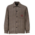 Check Overshirt With Slogan