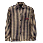 Check Overshirt With Slogan