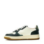 Sneakers Medalist Low In Pelle, Stampa Cocco Marshmallow, Verde