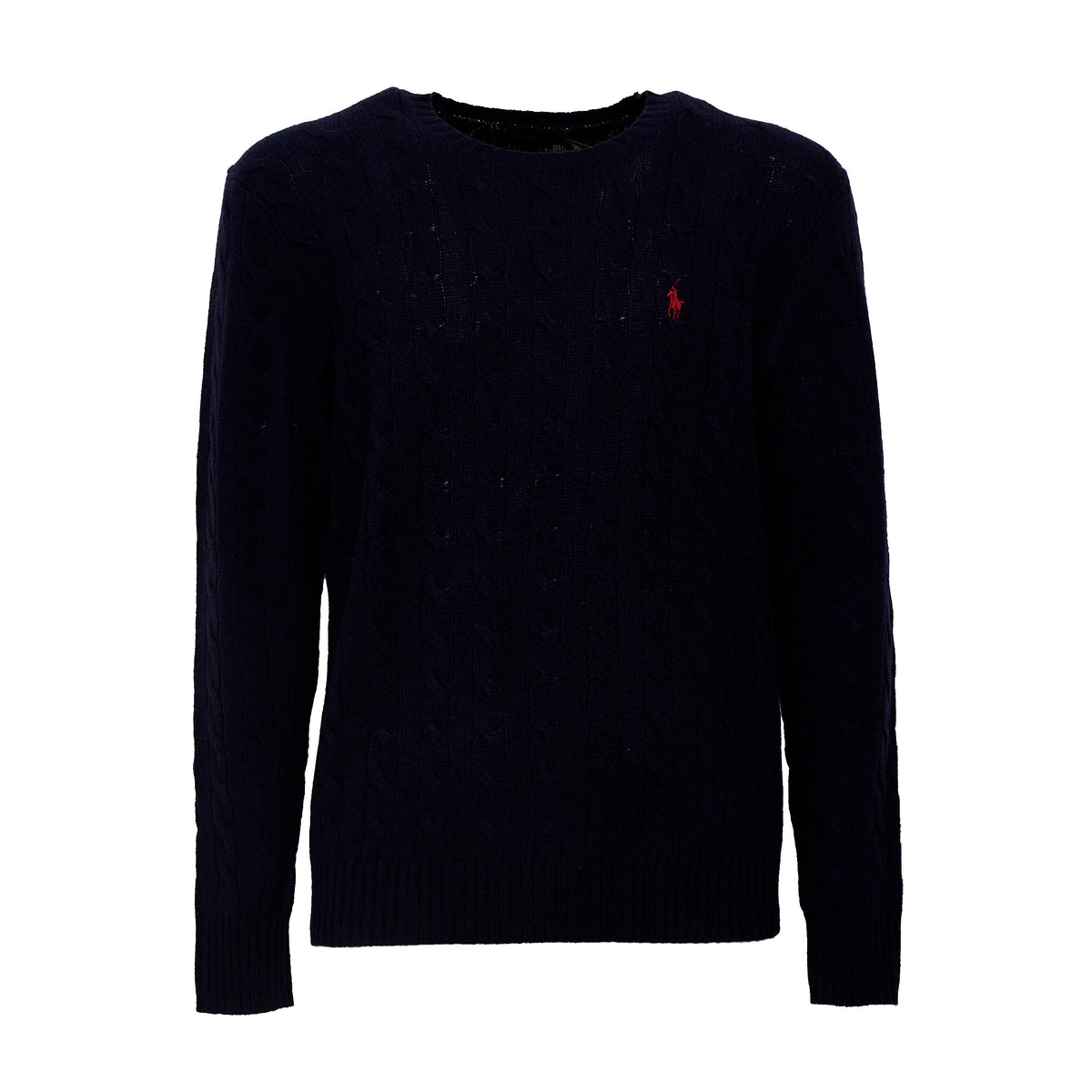 Cable-Knit Crewneck Pullover In Wool, Cashmere