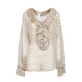 Blusa Pallina In Chiffon Poly Stampa Pois