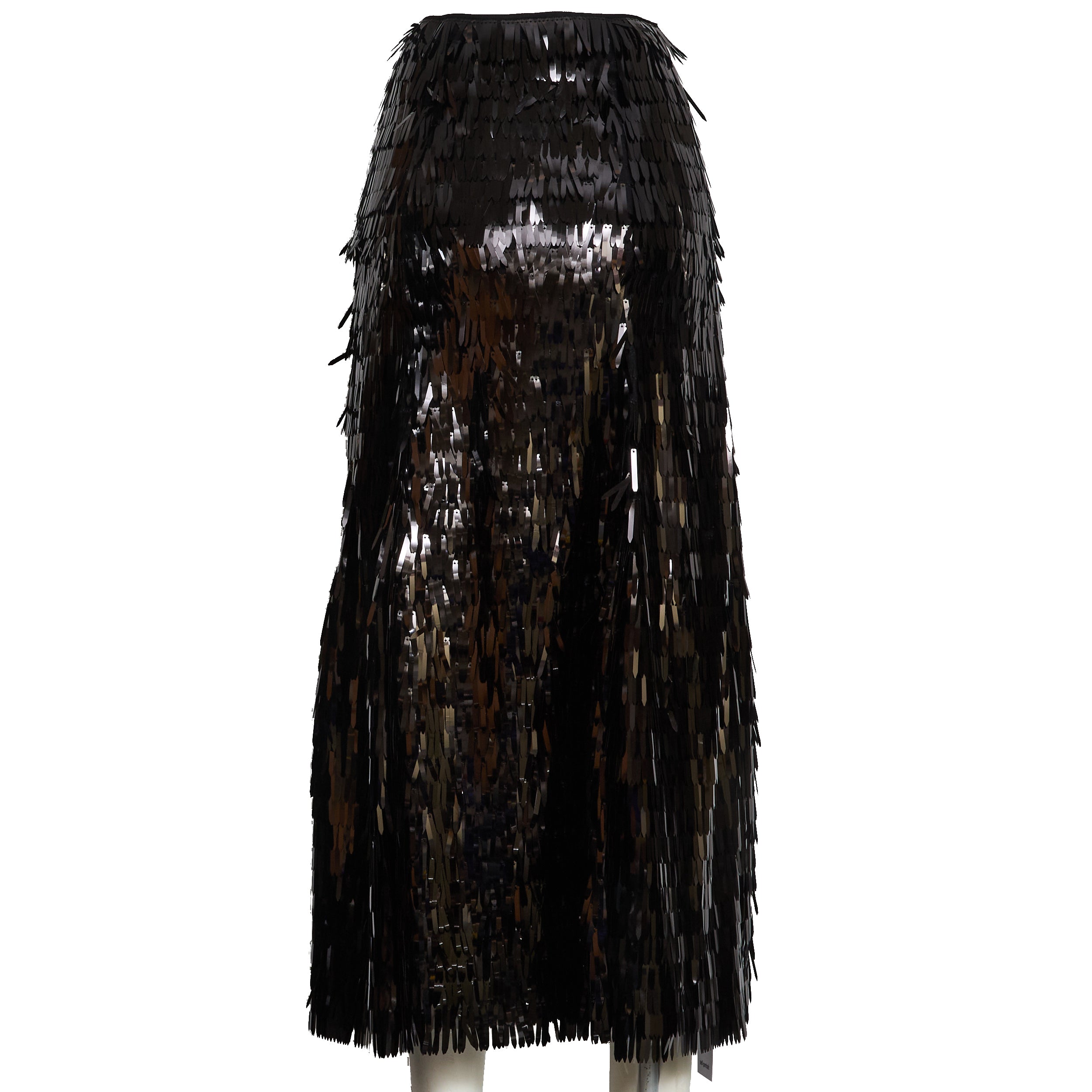Black Sequin Midi Skirt