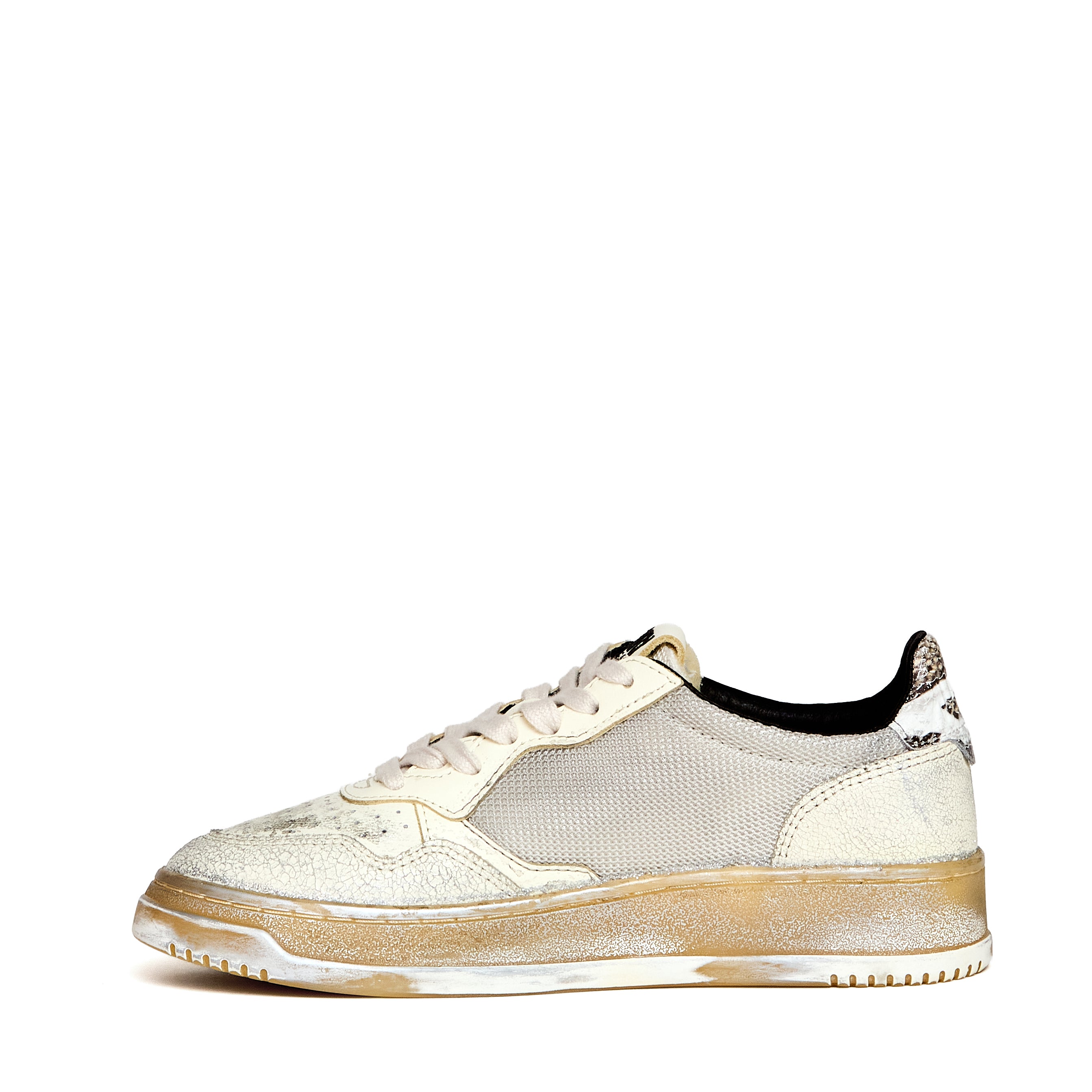 Sneakers Medalist Low Super Vintage Bianco, Nero, Argento